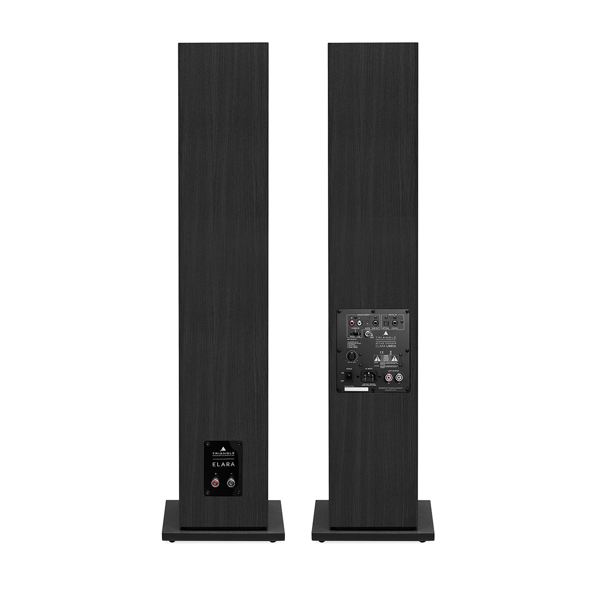 Triangle-hifi-LN05A-enceinte-colonne-active-Bluetooth-sans-fil-noir-cendré-bois-noir-packshot-arriere-amplifcateur