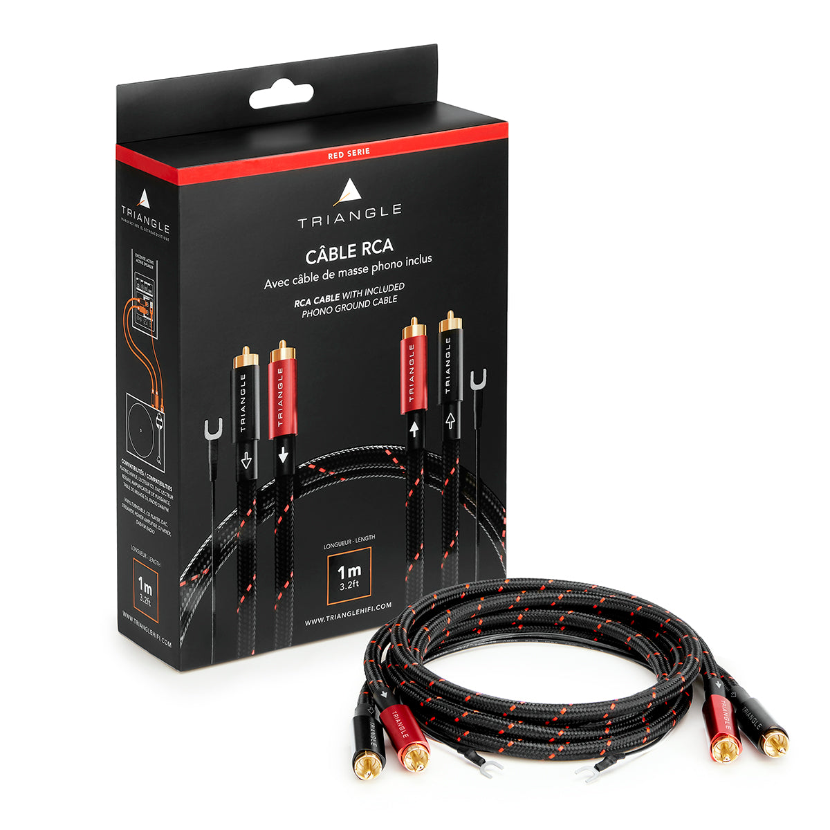 Triangular Cable RED Series – Stereo RCA Cable - TRIANGLE Hi-Fi